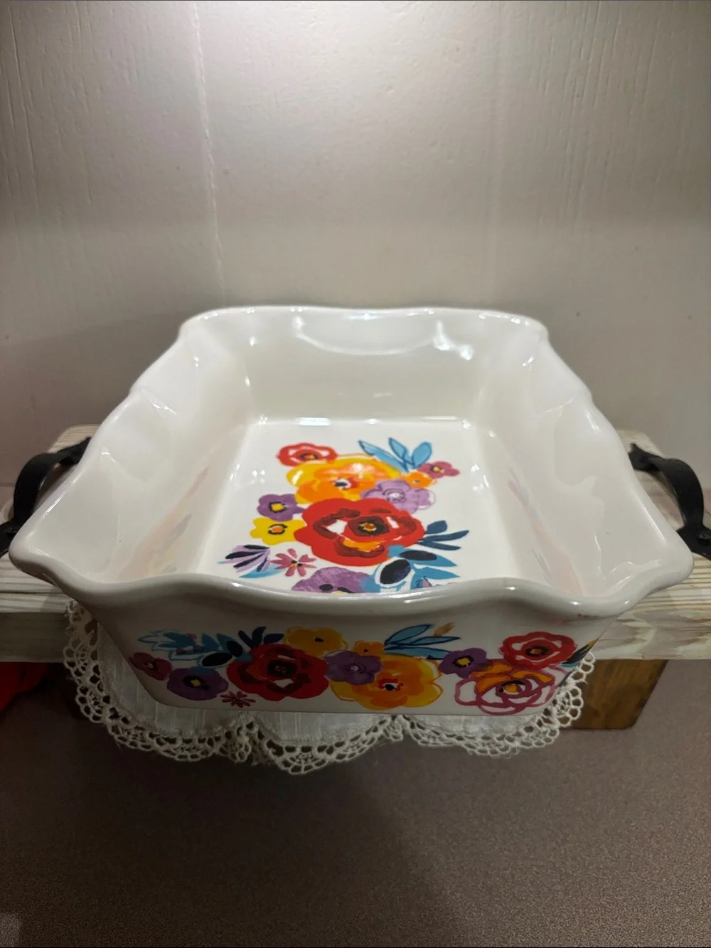 The Pioneer Woman Flea Market floral stoneware baking dish